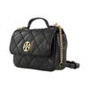 Tory Burch TB-Willa Solid Color Quilted Flap Chain Magnetic Closure Leather Square Shoulder Crossbody Handbag Women Handbag Black 153399-001