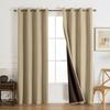 Solid Color Linen Texture Blackout Curtain with Black High Precision Thermal Insulated Sun Blocking Hotel Home Homestay Decor