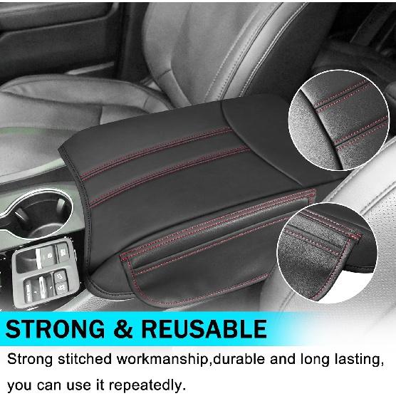 SENSHINE Dashboard Armrest Gloves Suitable for Honda Pilot Accessories 2023 2024 Scratch-Resistant Leather Armrest Decorative Band 2 One Side