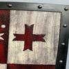 Handmade Wooden Templar Shield Medieval Knight Cross Shield 55.88 Cm Home Office Decor Fathers Day Gift Wedding Halloween Christmas Gift