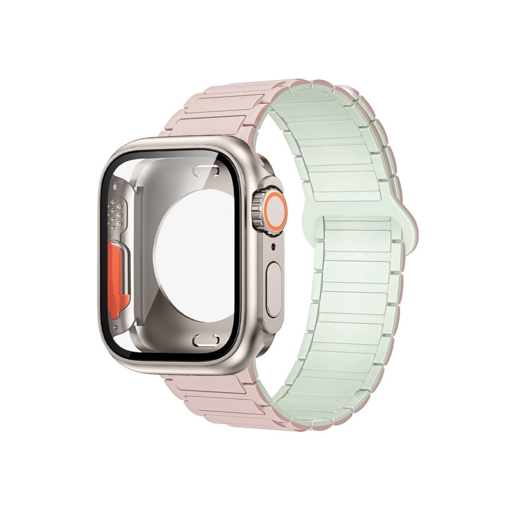 Magnetic Strap+Full Cover Case For Apple Watch S11 10-46/42mm 45 44 40 41mm Frame+Bracelet For Iwatch Series 11 10 9 8 7 6 SE