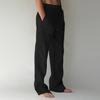 Men's Loose Fit Drawstring Waist Casual Pants Lightweight Breathable Cotton Linen Blend Relaxed Fit Trousers for Everyday Wear