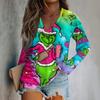 Women's Fashion Loose Raglan Sleeve T-Shirt With Christmas Print Casual Top