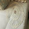 European Transparent Lace Oval Tablecloth Living Room Study Bedroom Coffee Table Cloth Hotel Villa Banquet Party Decoration