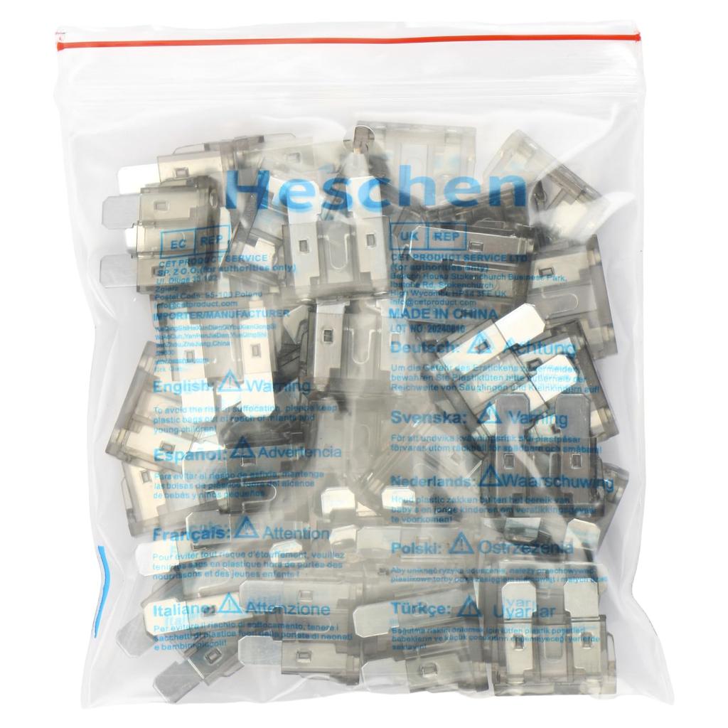 Heschen Siguranță Standard ATC-2 Auto Asortată Mașină Camion 2A Gri 25 buc