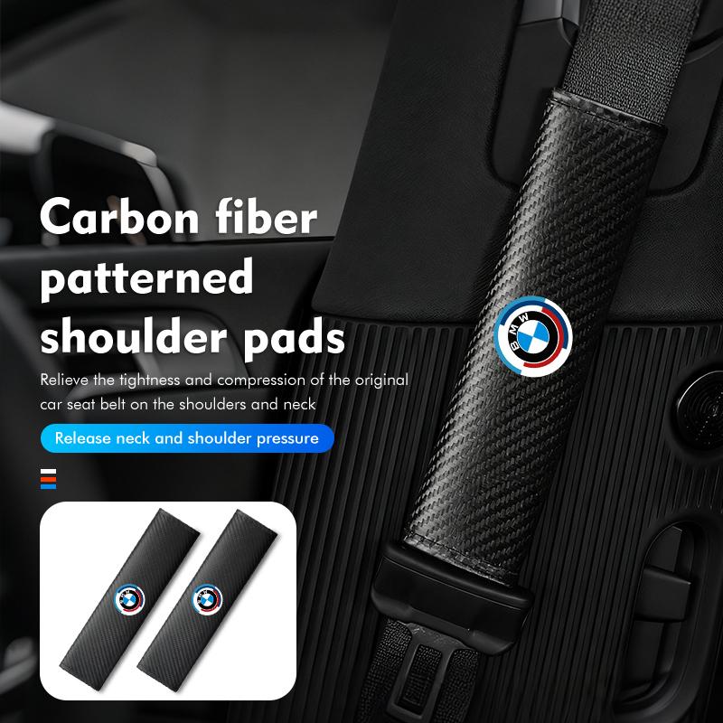 FA3-Car Seat Belt Carbon Safety Shoulder Cover Protection Padding For BMW X1 X2 X3 X4 X5 X6 F49 F39 F25 G01 F16 G06 G07 F25 F30