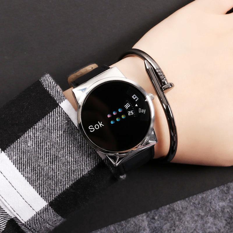 Trendige Damen-Paaruhr mit drehbarem Zifferblatt in fünf Farben