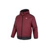 Logo Reversible Faux Shearling Patchwork Hooded Casual Jacket Men Jacket Raspberry IW4037