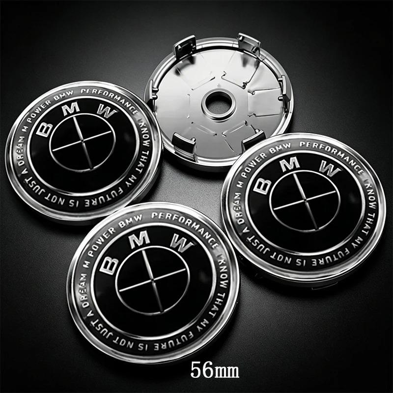 For BMW M 4Pcs 56mm 68mm Car Wheel Center Caps For BMW E46 E39 E53 E65 E66 E90 G26 X1 X3 X5 X7 1/3/5/7 Series G30 F15 G70 G08 G07 G05 G06