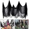 Halloween Gauze 5m Creepy Gauze Cloth Haunted House Doorway Outdoor Black Curtain Halloween Party Hanging Decorations