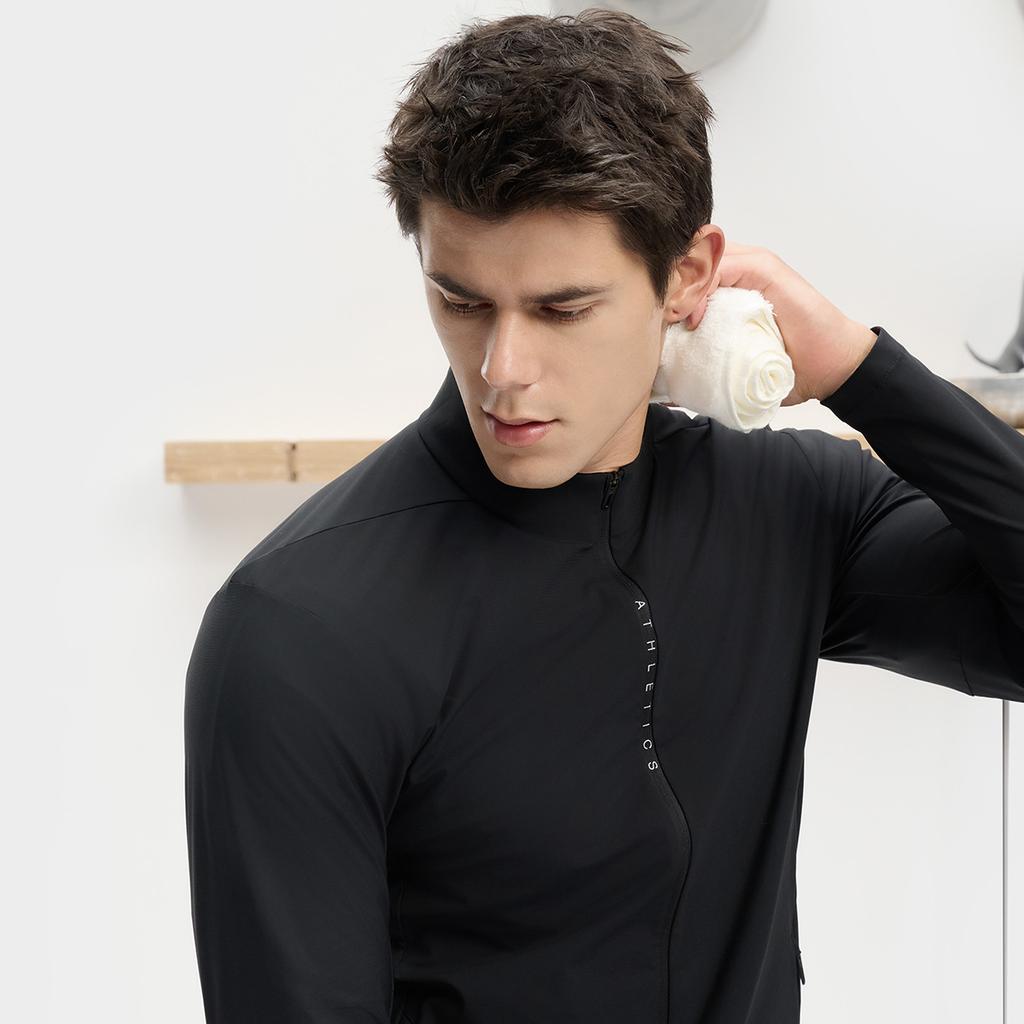 New FILA Athletics Jacket Men's Pitch Black A11M431506FBK