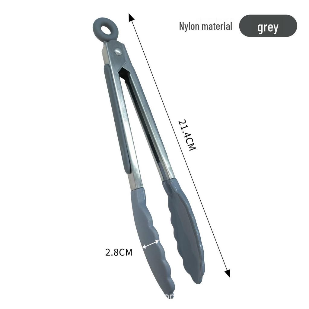 High-Temperature Resistant 430 Stainless Steel Anti-Scald BBQ Tongs for Outdoor and Kitchen Use