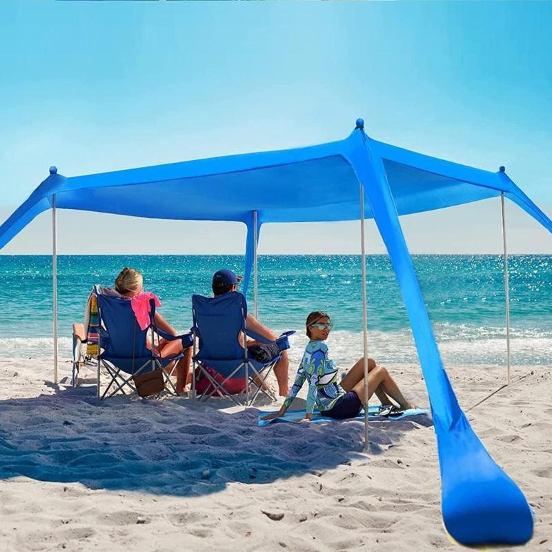 2Pcs Adjustable Length Outdoor Awning Support Poles Beach Tents Replacement Poles Shelter Canopy Rod Easy To Use