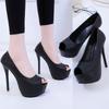 Women's Peep Toe Platform Stiletto Heels, High Heel Fashion Dress Shoes
