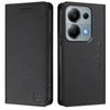 Luxus Anti-Diebstahl Brieftasche Flip Cover Handyhülle Für Xiaomi Redmi Note13 4G Note 13 Pro Plus 5G Lederhüllen Magnet Solid Coque