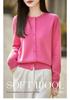 Chic Women's 100% Wool Cardigan: Round Neck, Button-Up, Slimming, Versatile for Autumn/Winter 2026