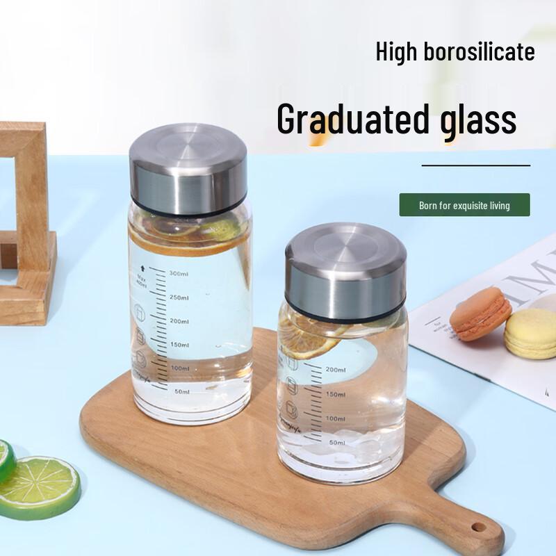 DU Series High Borosilicate Double-Layer Portable Glass Cup