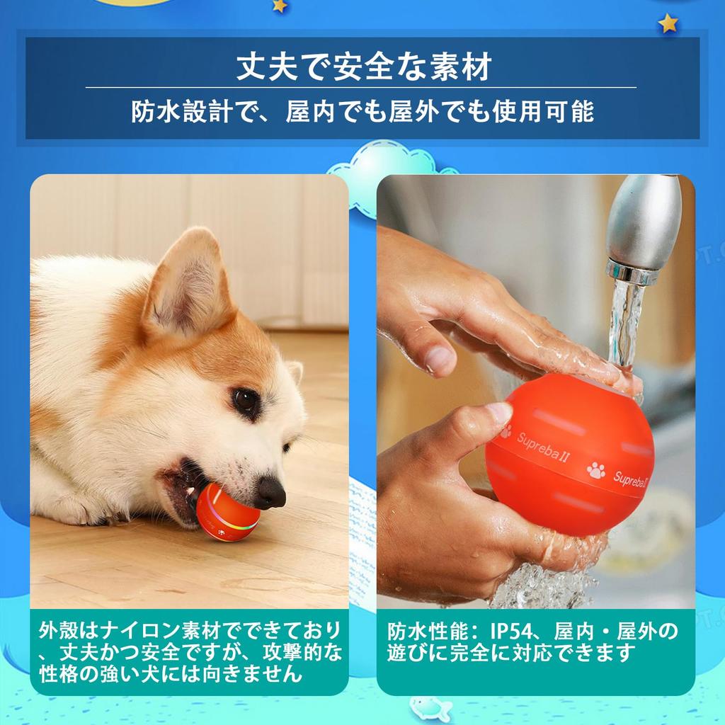 Petiepaw Interactive Dog Dog New Durable Automatic Rolling Ball Toy for and Large USB Rechargeable Toy, Ball, [2025 Upgrade] Motion-Sensing Small,