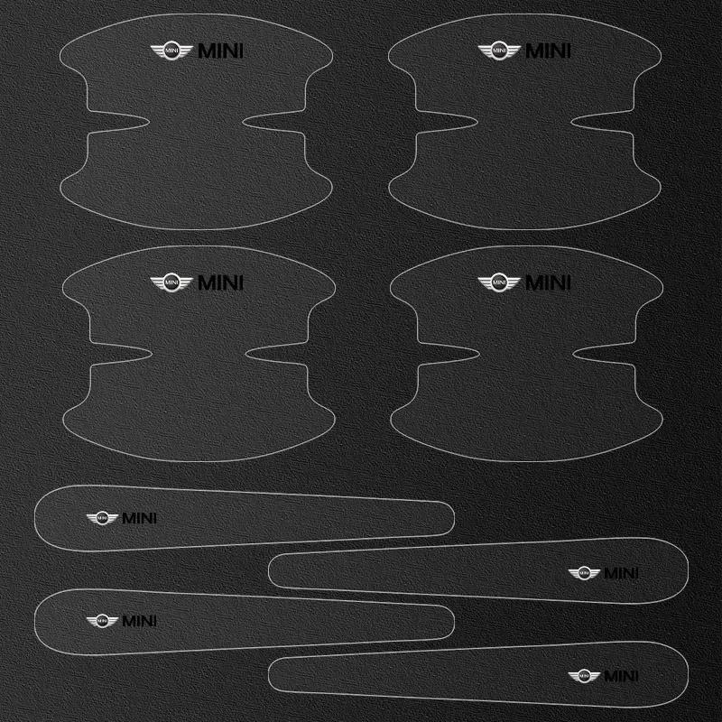 

For Bmw Mini 8pcs Car Door Bowl Anti-scratch Sticker Clear Door Bowl Handle Protection Sticker For MINI Cooper Fridge One F56 R5