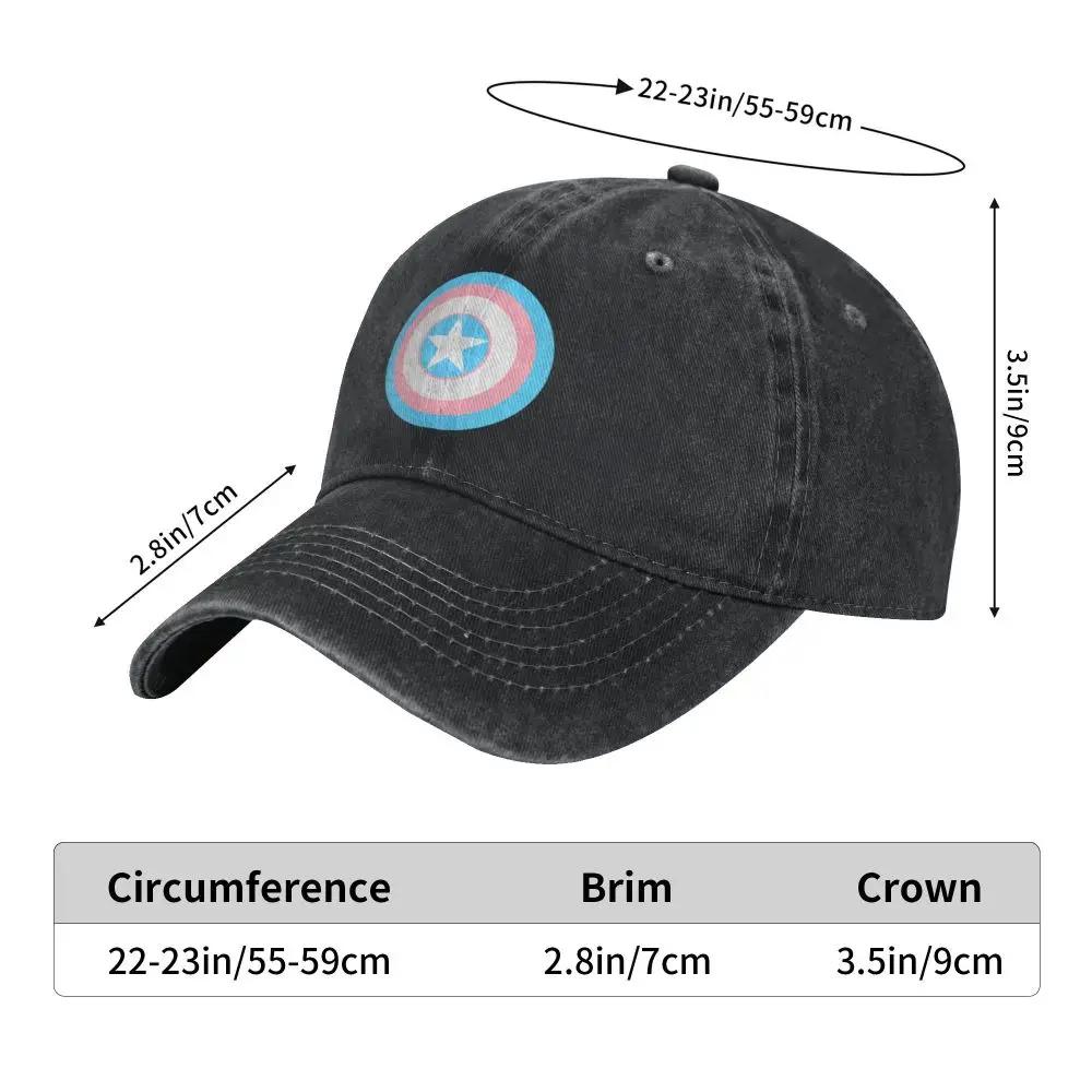 Trans Shield Racerback Baseball Cap Cotton Hats Cowboy Caps Unisex