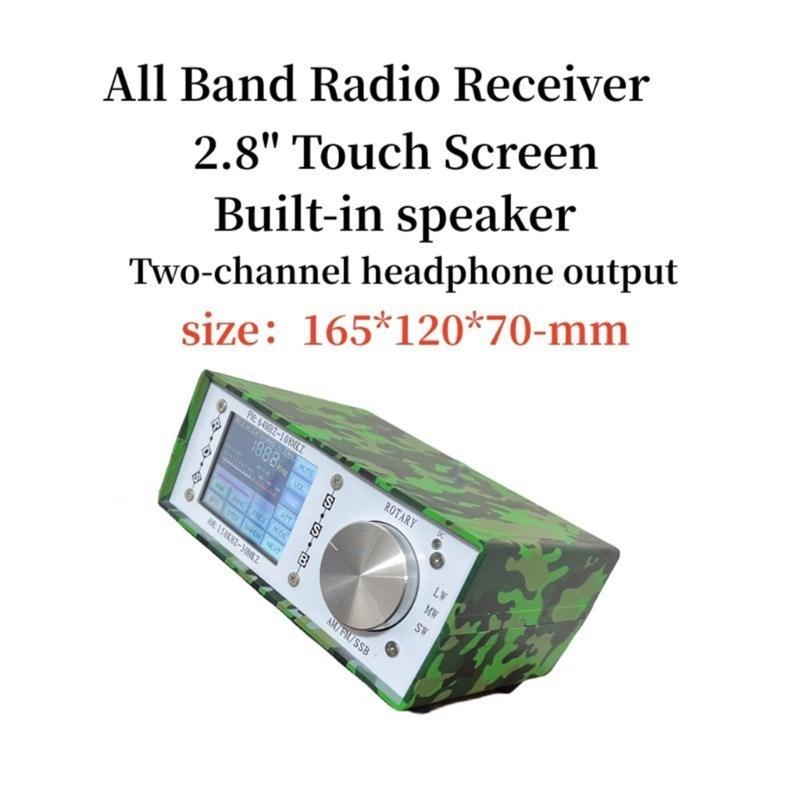 Desktop Radio Receiver SI4732 Radio with 2.8inch Large Screen Support Left Right Two Channel Headphones Output