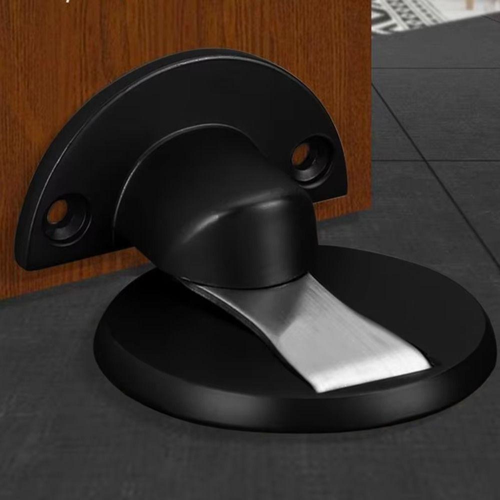 No Drilling Adjustable Door Stop Zinc Zinc Zinc Alloy Invisible Door Stop Non-Punch Door Holder  Bedroom