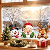 Christmas Gifts for Friends Window Stickers, Static Cling Santa Claus Snowman Reindeer Decals, Cute Animal Art Holiday Glass Clings Home Storefront