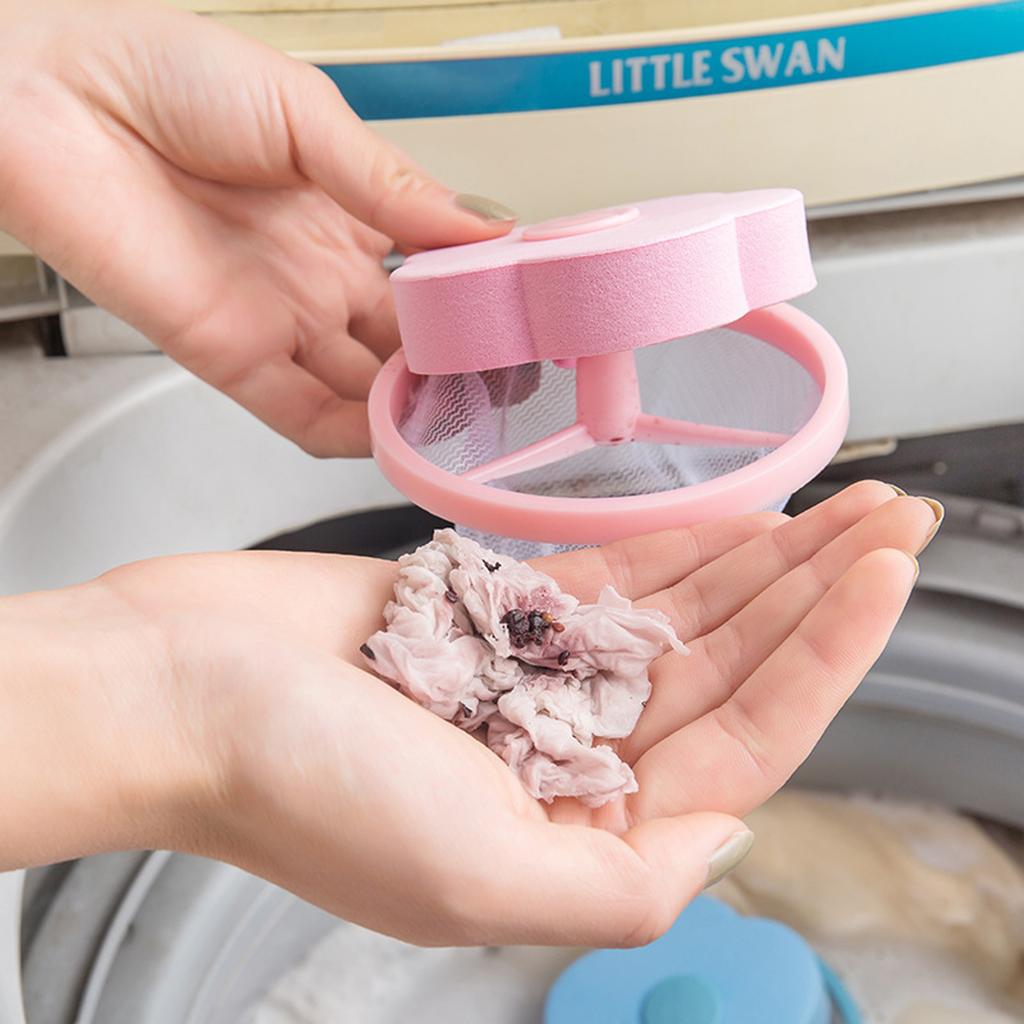 Laundry Lint Filter Bag Floating Debris Cleaner Mesh Bag Washing Machine Hair Catcher Removable Filter Net for Clothes Washer