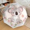 1 Stück Koala Blumenmuster Regenschirm Automatischer Öffnungs- und Schließschirm, Hochwertiger Regenschirm, Ideales Geschenk für Sie 264