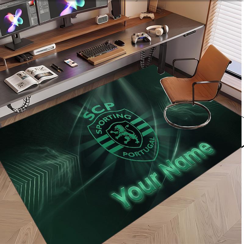 Personalized Crystal Velvet Carpet Sporting CP Pattern Non Slip Floor Rug