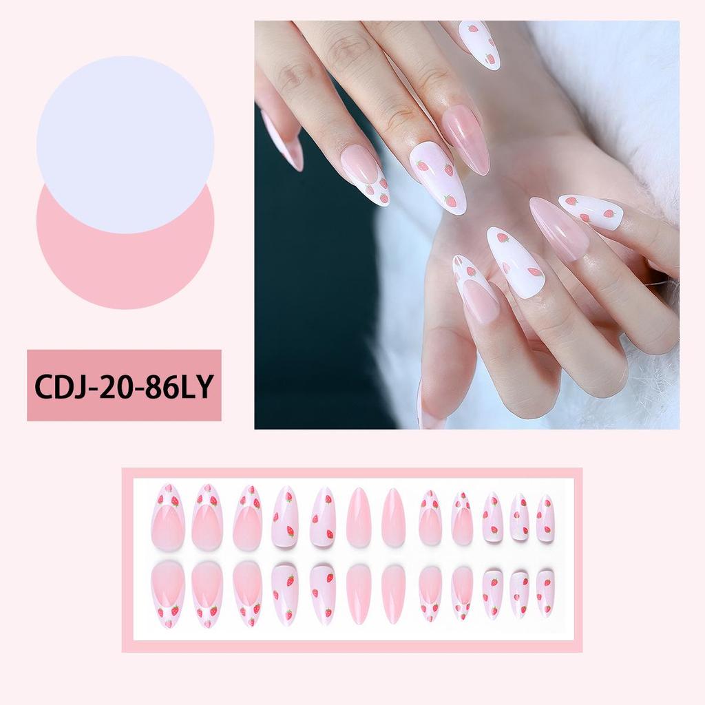 Pegatinas Desmontables para Uñas Estilo Europeo y Americano - Uñas Postizas Simples y Llevables