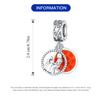 Copper Charms Original Mother-Daughter Transparent Glue Pendant Beads Fit Bracelet Jewelry Diy Women Fine Gift