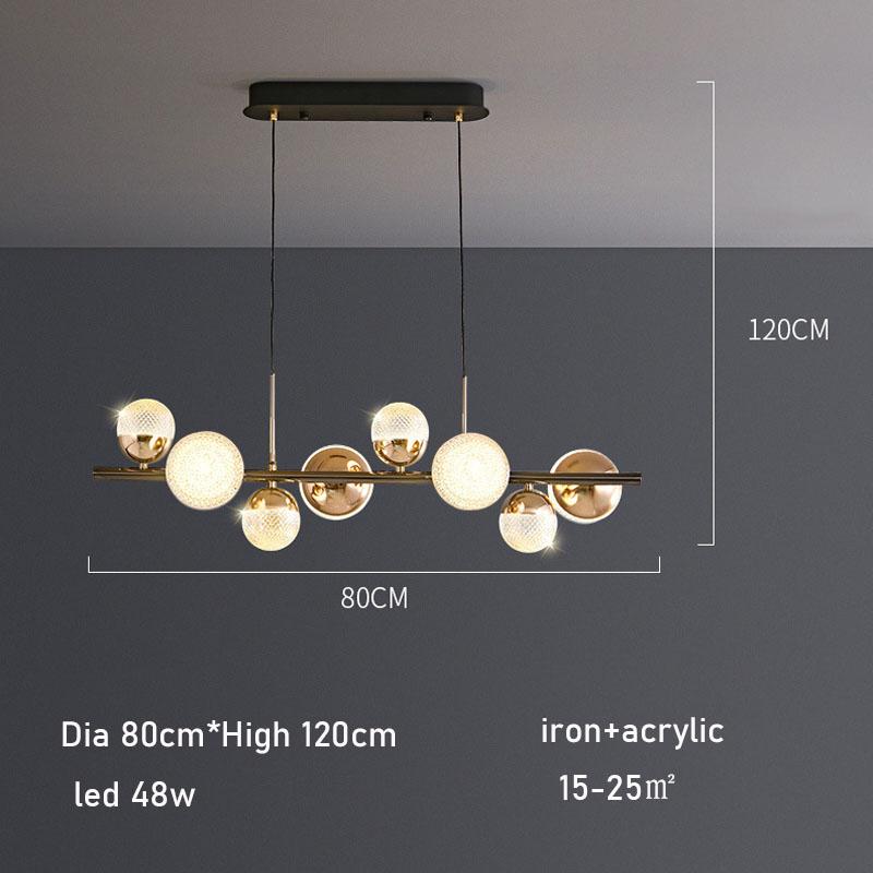 Nordic Restaurants Light Luxury Chandeliers Three Color Dimming Creative Lighting Fixtures Bar Dining Table Pendant Lights