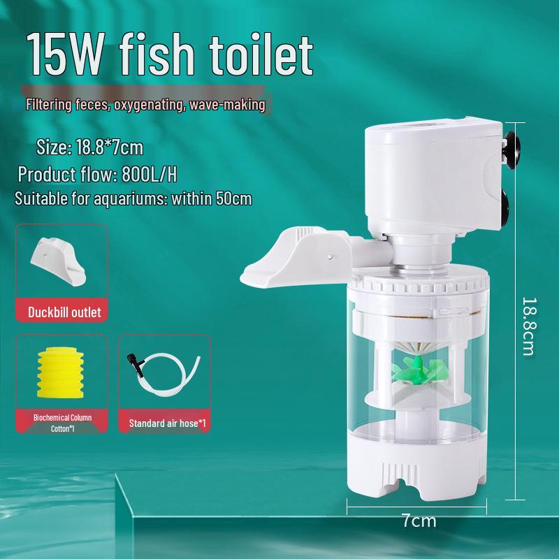 Kompakt 3-i-1 Akvariebehållarfilter & Cirkulationspump för Effektiv Vattenrening