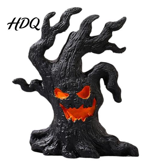 Twisted Branch Demon Ornament Halloween Miniature Tree Demons Ornaments Resin Micro Landscape Figures Dark Niche Festival Scene Building Accessory