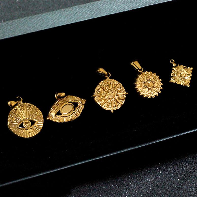 

18k Gold Stainless Steel Evil Eye Pendant Necklace
