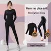 Women's Winter Quick-Dry Sports Suit: Plus Size Running & Yoga Set with High-Elastic Tight Top