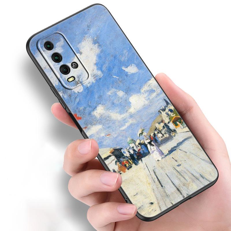 Claude Monet Silicone Phone Case For Xiaomi Redmi Note 11 10 9 8 Pro 11T 10T 10S 9S 8T 9 9A 9C 9T Black Soft Cover Coque Funda