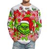 Men's Christmas Printed Imitation Cotton Long-sleeved Shirt