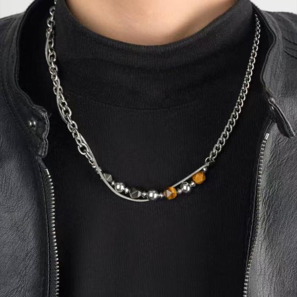 Unisex High-End Twisted Pearl Necklace - Non-Fading Hip Hop Clavicle Chain