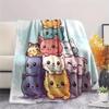 Stacked Cats  Print Flannel Blanket, High quality Comfortable for All Seasons, Home Decor, Warmth and Comfort