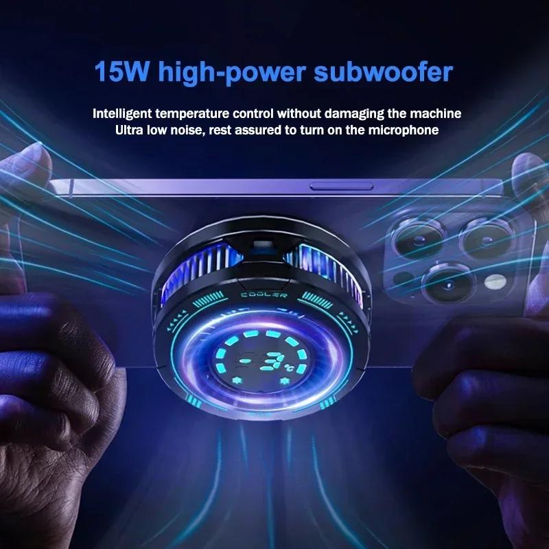 NEW F29 Digital Display Mobile Phone Cooler Semiconductor Cooling Fan Radiator Magnetic Back Clip Cool Heat Sink for IOS Android