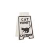 Funny Cat Vomit Caution Sign, Humorous Desk Sign For Cat Lovers Office Decor Unisex Gift For Coworkers Versatile Room Decor