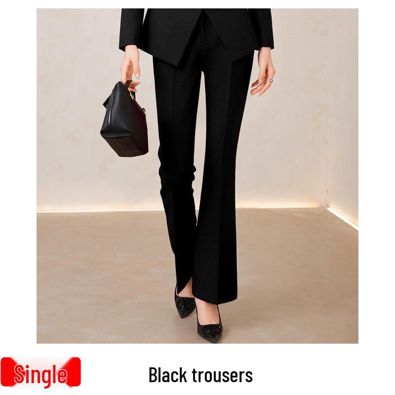 Women's High-End Red Blazer Suit - Casual, Professional, Celebrity Style for Autumn/Spring