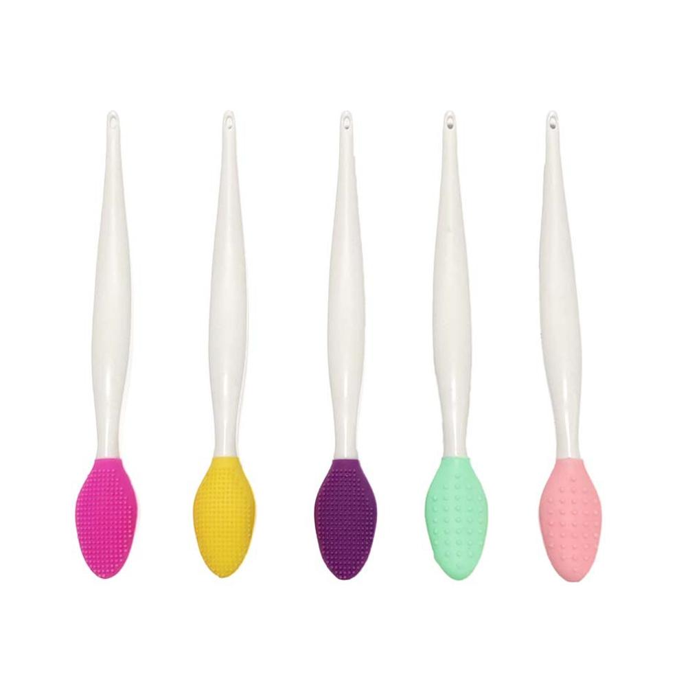 1Pc Wash Face Brush Remove Blackheads Brush Silicone Two-sided Nose Brush Exfoliating Clean Brush Tool