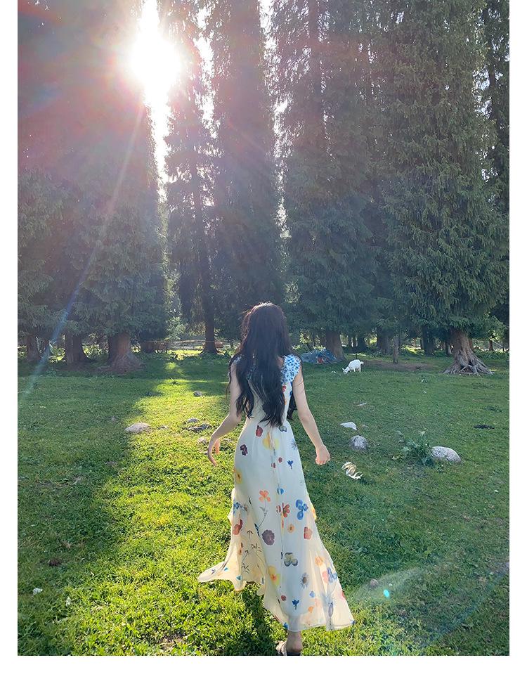 Women's Floral Sleeveless Long Dress, Japanese Summer 2026 Style