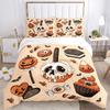 3pcs Halloween Pumpkin ideas Quilt Cover Set - Soft and Cozy Bedroom, Guest Room and Dorm Decorative Bedding 3-Piece Set 1 Quilt Cover + 2 Pillow
