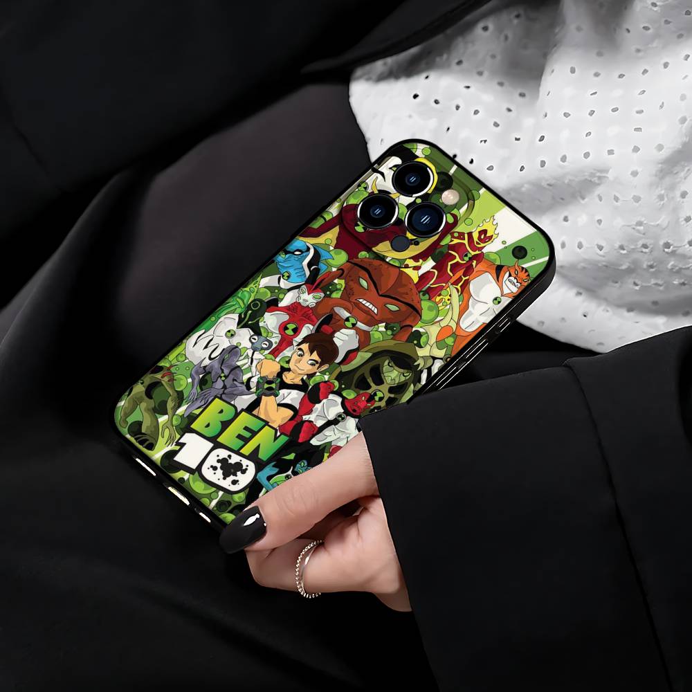 Cartoon B-Ben 10 Phone Case For IPhone 17 15 Pro Max 14 Pro 12 11 13 Mini X XR XS 16 Plus SE Back Cover