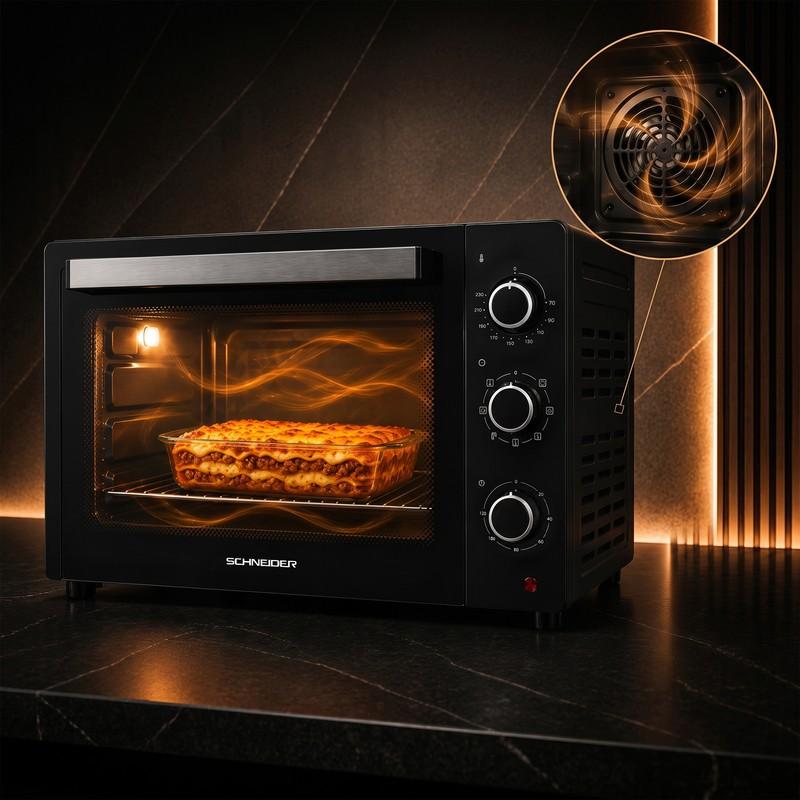 Schneider - Sceo2355mfb - Four électrique 55l - Chaleur Tournante - 1900w - Tournebroche