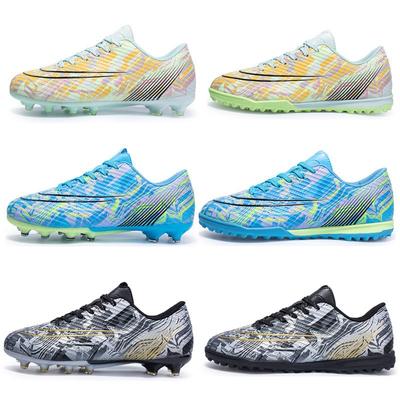 Low-Top Football Shoes Tf Broken Nails Artificial Turf Ag Nails Leather Feet Boys And Girls Children Youth Student Training Shoes